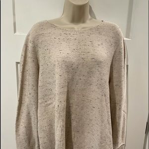 Eileen Fisher, Cream color light weight   Sweater, size large